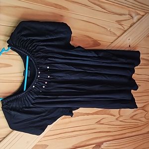 Style & Co 3x short sleeve black blouse